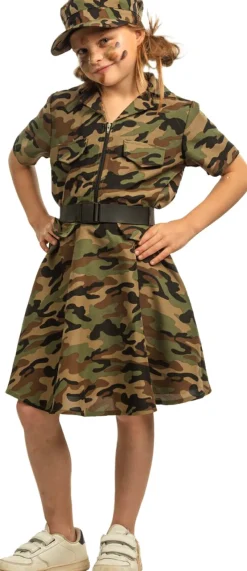 Déguisements Enfants-Partyline Déguisement Militaire Fille - Taille 152