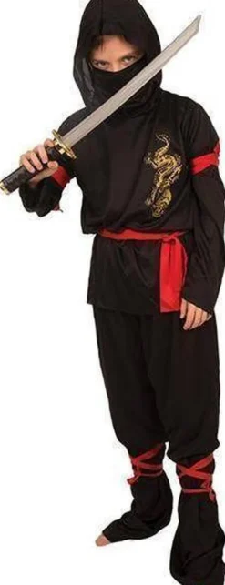 Déguisements Enfants-Partyline Déguisement Ninja Golden Dragon - Taille 140