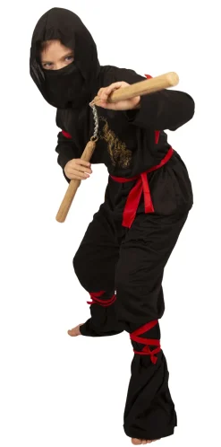 Déguisements Enfants-Partyline Déguisement Ninja Golden Dragon - Taille 140