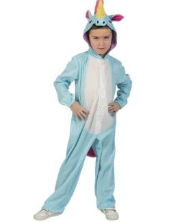 Déguisements Enfants-Euro Shop Déguisement Unicorn Blue Berry Onesie - Taille 140