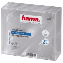 Cd-Hama Double cd box transparent 5 pièces