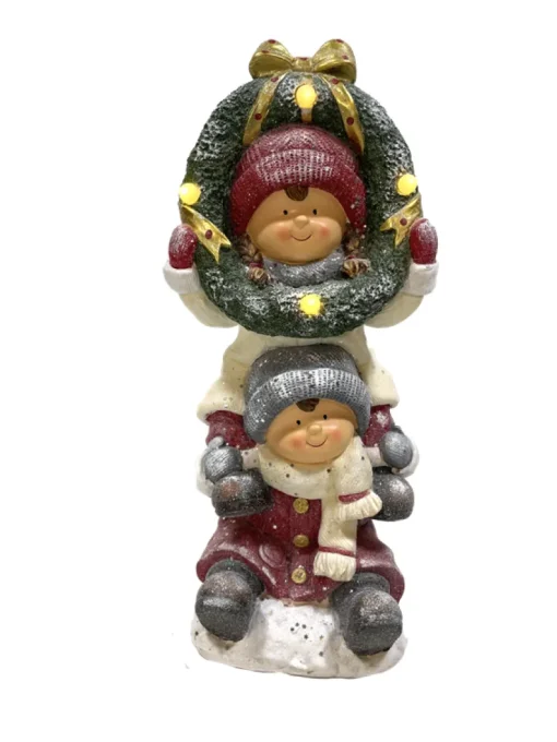 Statues, Figurines Et Maisons-DDD Duo garçons hiver 62cm