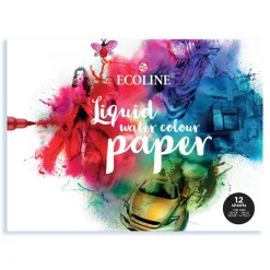 Papier Dessin-Talens Ecoline Papier à dessin 24x30 (12 feuilles) 290 gr