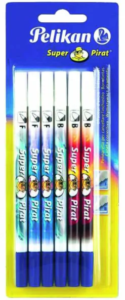 Correcteurs-Pelikan Effaceur Super Pirat 6 pièces