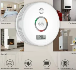 Détecteurs Et Appareils De Mesure-Elro PRO PK4910 Design Détecteur de monoxyde de carbone avec batterie de 10 ans