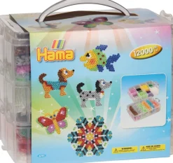 Artisanat-Hama beads Ensemble de perles à repasser Hama dans une boîte de tri 12000 pcs