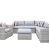 Salons De Jardin | Meubles De Jardin-DDD Ensemble lounge Arras en imitation osier