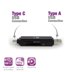 Bureautique-Ewent Ew1075 Cardreader Usb3.0/Usb-C