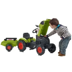 Vélo Et Conduite-Falk Claas tracteur avec remorque vert