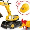Vélo Et Conduite-Falk pelleteuse JCB avec remorque et casque