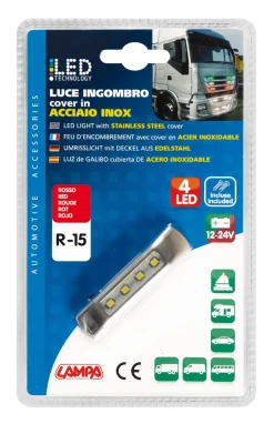 Éclairage-Euro Shop Feu D'encombrement 12/24V Rouge