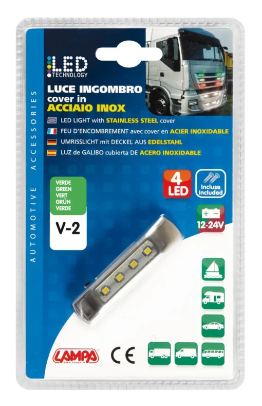 Éclairage-Euro Shop Feu D'encombrement 12/24V Vert