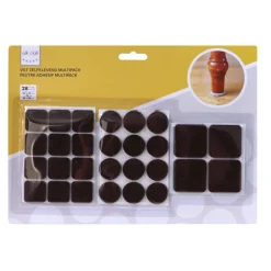 Des Ferrures De Meubles Et De Portes-DDD feutre adésif mix 28 pieces brun