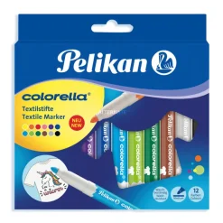 Marqueurs-Pelikan Feutres textile 12 pièces