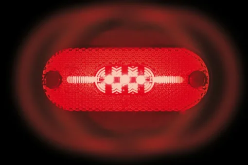 Éclairage-Euro Shop Feux de position avec réflecteur 5 LEDS Rouge