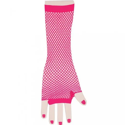 Accessoires-Partyline Gant En Résille Fuchsia