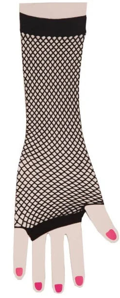 Accessoires-Partyline Gant En Résille Noir