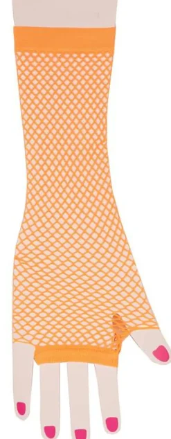 Accessoires-Partyline Gant En Résille Orange