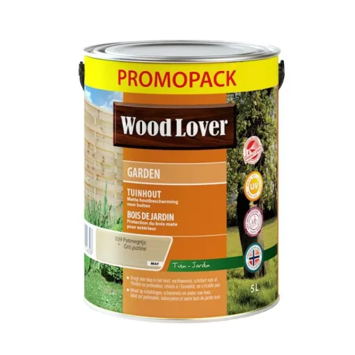 Lasure, Huile & Vernis | Teintures, Huile Et Vernis-Wood Lover Garden gris patine promo 5 L