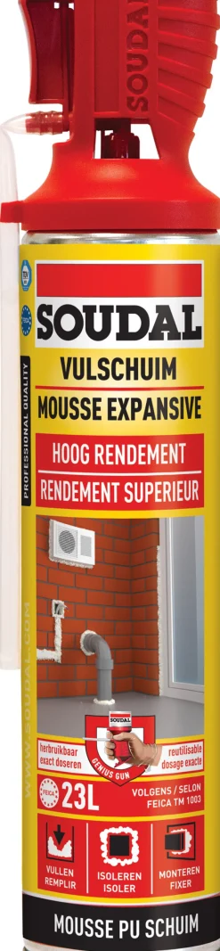 Mastics-Soudal Genius gun pur isolation 600 ml