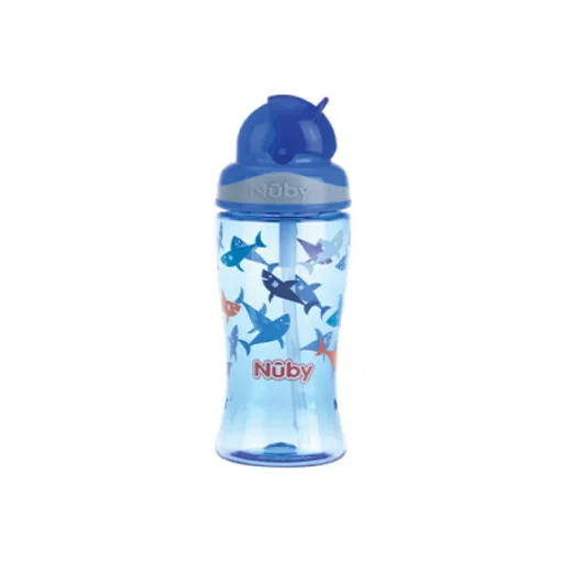 Ustensiles De Repas-Nuby Gobelet Flip-It en Tritan™ - bleu - 360ml - 3 ans+