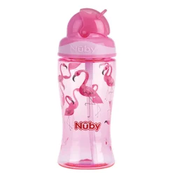 Ustensiles De Repas-Nuby Gobelet Flip-It en Tritan™ - Rose - 360ml - 3 ans+
