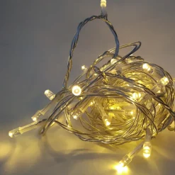 Décoration De Sapin-Euro Light Guirlande lumineuse avec 40 lampes cuivre blanc chaud LED - 3m