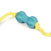 Jouets-Beeztees Halter caoutchouc + corde bleu 9 cm