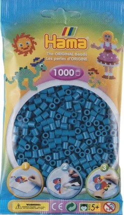 Artisanat-Hama beads Hama 1000 perles à repasser bleu pétrole