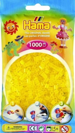 Artisanat-Hama beads Hama midi perles 1000 pcs jaune transparent