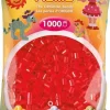 Artisanat-Hama beads Hama midi perles 1000 pcs rouge transparent