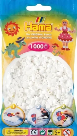 Artisanat-Hama beads Hama 1000pcs perles blanc