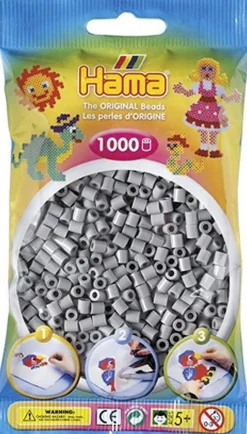 Artisanat-Hama beads Hama 1000pcs perles gris
