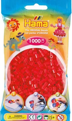 Artisanat-Hama beads Hama 1000pcs perles rouge