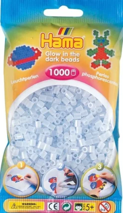 Artisanat-Hama beads Hama 1000st perles bleu fluo