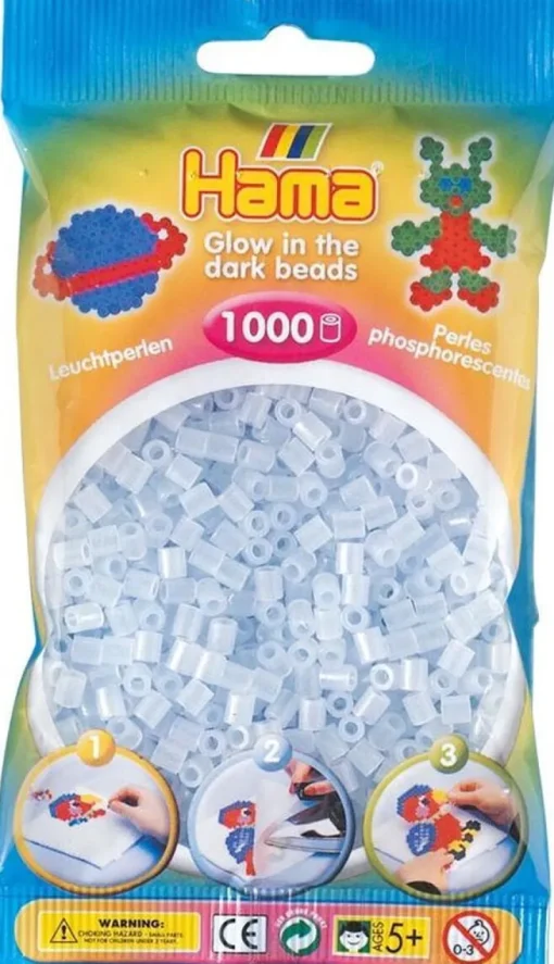 Artisanat-Hama beads Hama 1000st perles bleu fluo