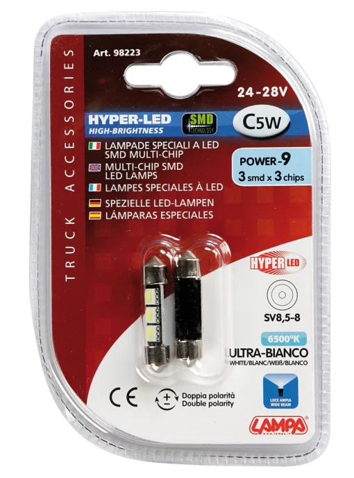 Éclairage-Euro Shop HYPER-LED C5W 3 SMD 9x36 mm