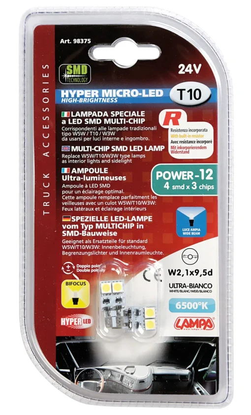 Éclairage-Euro Shop HYPER-LED T10 4 SMD