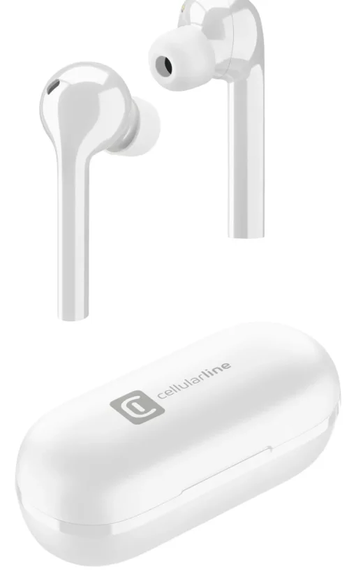 Audio-Cellular Line In-Ear Hph, Bt Flag Tws White
