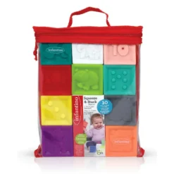 Jouets Interactifs-Infantino - Squeeze & Stack Blocks
