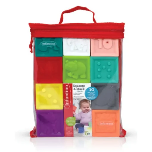 Jouets Interactifs-Infantino - Squeeze & Stack Blocks