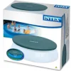 Piscines Et Accessoires-Intex Bâche Easy Set 28020 - Pour piscine Ø244cm - Avec corde - Bleu foncé