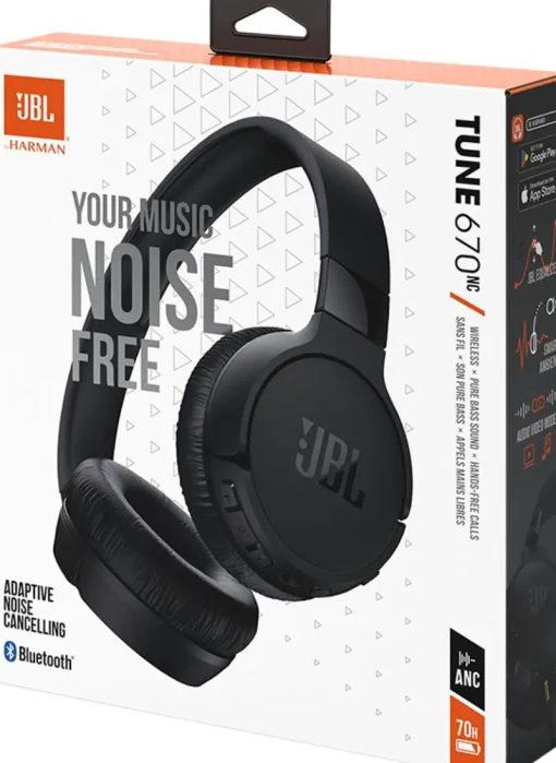 Audio-JBL Tune 670NC Casque sans fil supra-auriculaire - Réduction de bruit - Noir