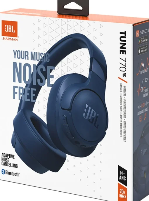 Audio-JBL Tune 770NC Casque sans fil circum-auriculaire - Réduction de bruit - Bleu