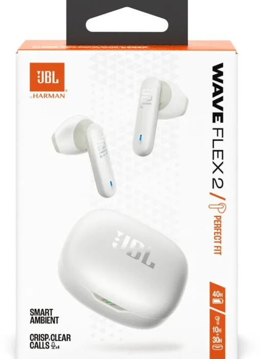 Audio-JBL Wave Flex 2 True Wireless écouteurs NC - Blanc