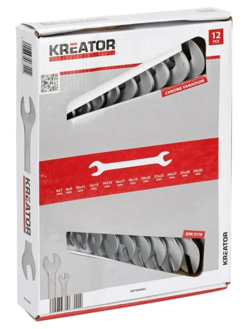 Clés-Kreator Jeu de clés plat 6-32 mm 12 pièces