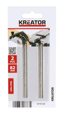 Machines À Scier-Kreator Jeu de couteaux 2 pièces 82 mm