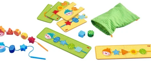 Jouets En Bois-Haba Jeu de enfilage chenille
