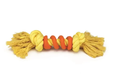 Jouets-Beeztees Jouet chien spiralo jaune / orange