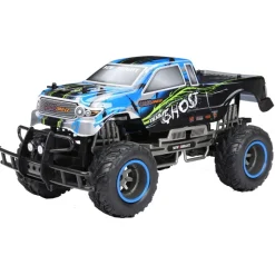 Véhicules-New Bright Jungle Monster truck bleu avec télécommande